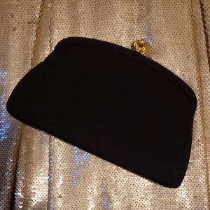 Vintage elegant black evening bag